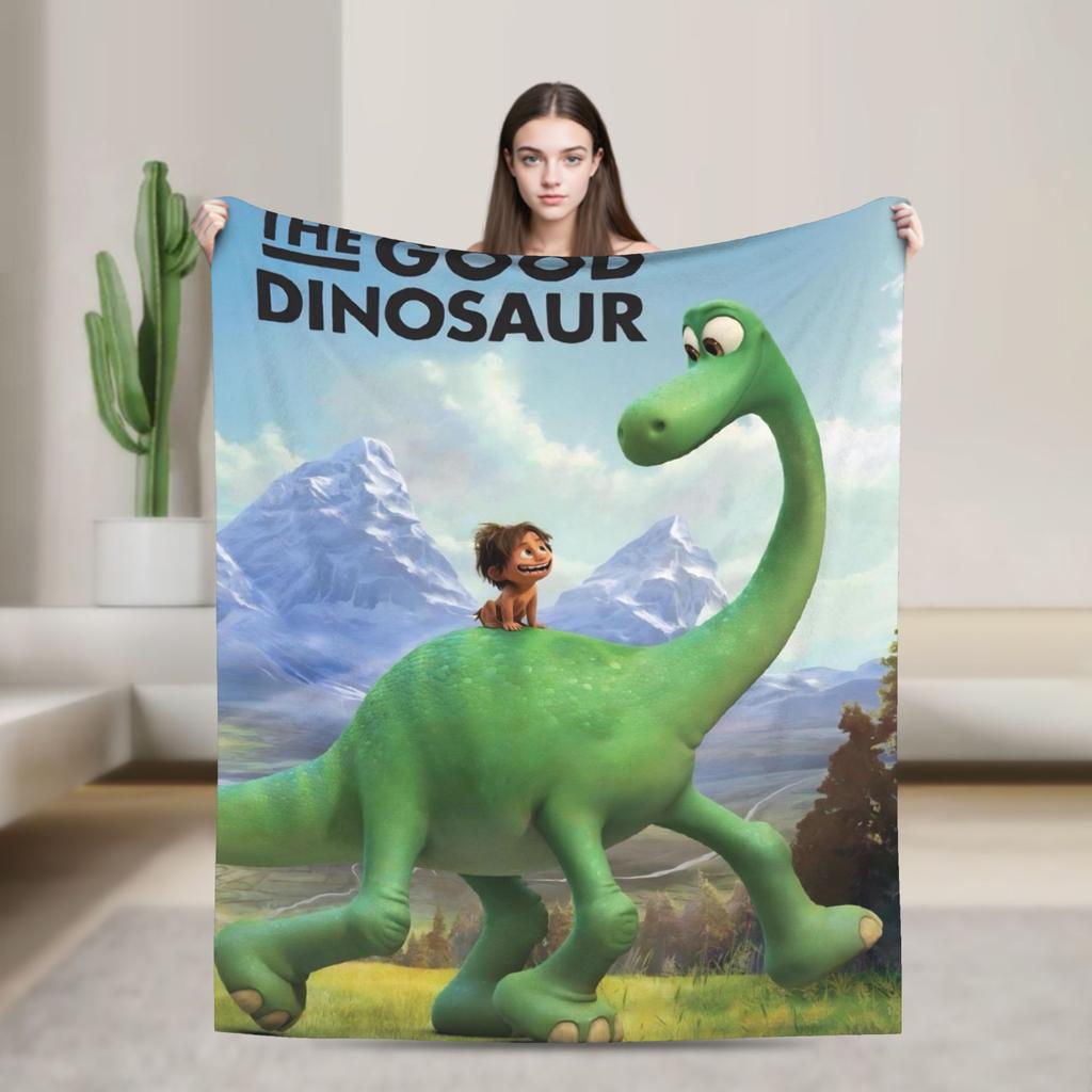 The Good Dinosaur Arlo Spot Gebreide Deken Schattige Cartoon Flanellen Plaid Dekens Beddengoed Bank Ultra-Zacht Warm Sprei Draagbaar