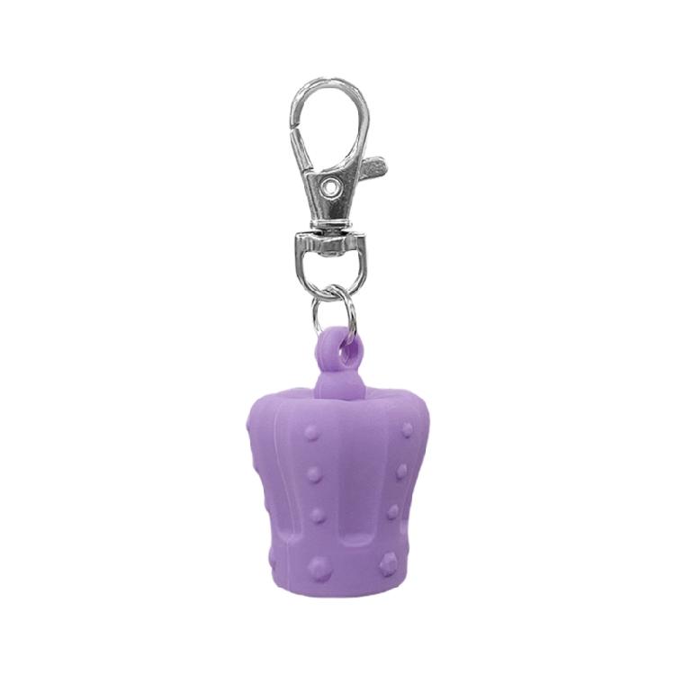 Lip Balm Keychain Caps Stylish Lip Balm Lid Key Holder Essential Key Accessory Silicone Texture Suitable for Women Girl
