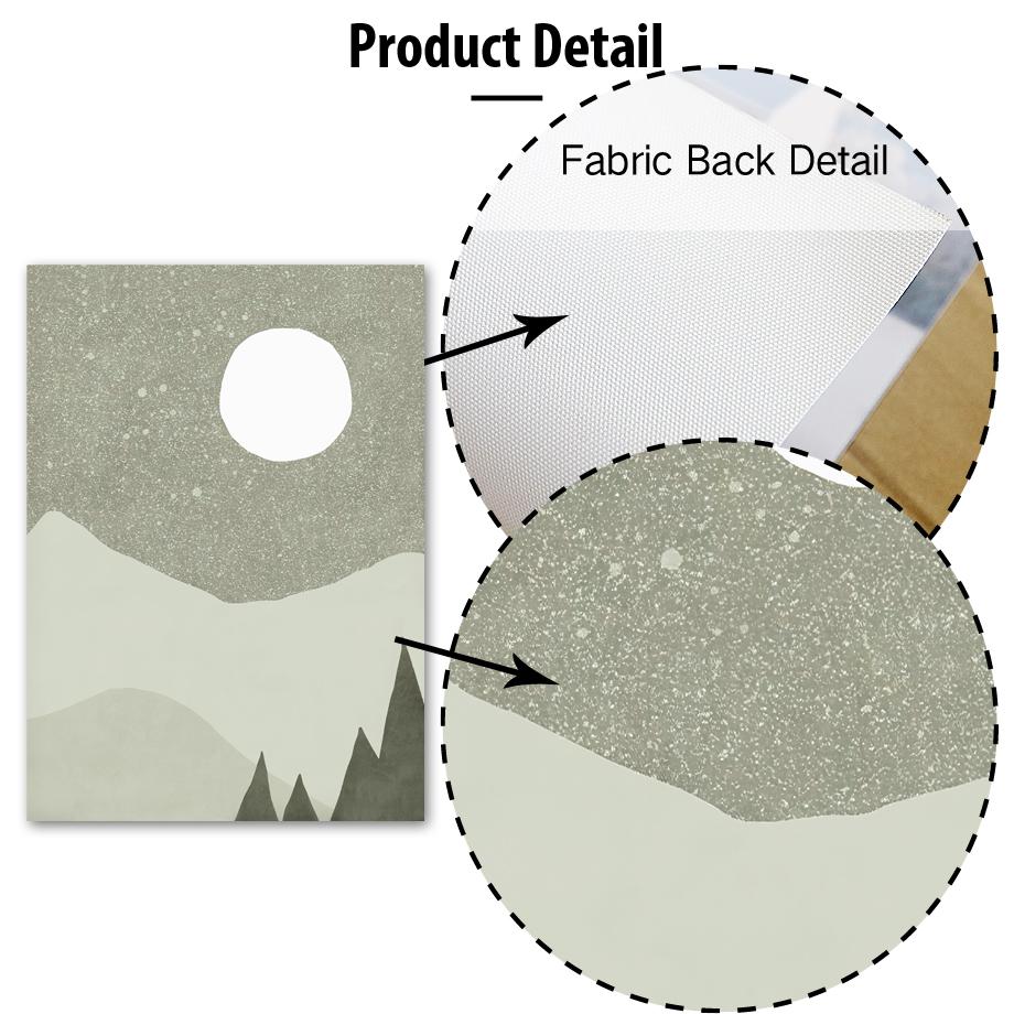 Abstract Sun Moon Monstera Leaves Lines Boho Art Canvas Painting Nordic Posters And Prints Wall Pictures For Living Room Decor