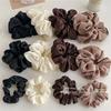 Spring & Summer French Leather Hair Tie for Women - High-End Flower Ponytail Accessory