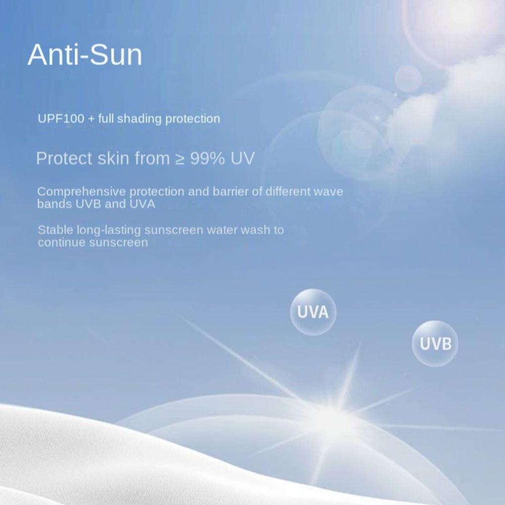 Anti UV Full-Face Sunscreen Veil Summer Neck Wrap Cover Thin Ice Silk Face Cover  Woman Man