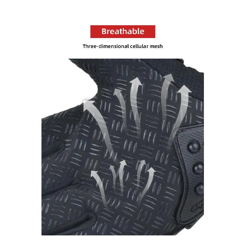 Motobike Motorcycle Knitting Unisex Moto Touch Screen Breathable Motocross Riding Racing Alloy Protective Full Finger Gloves