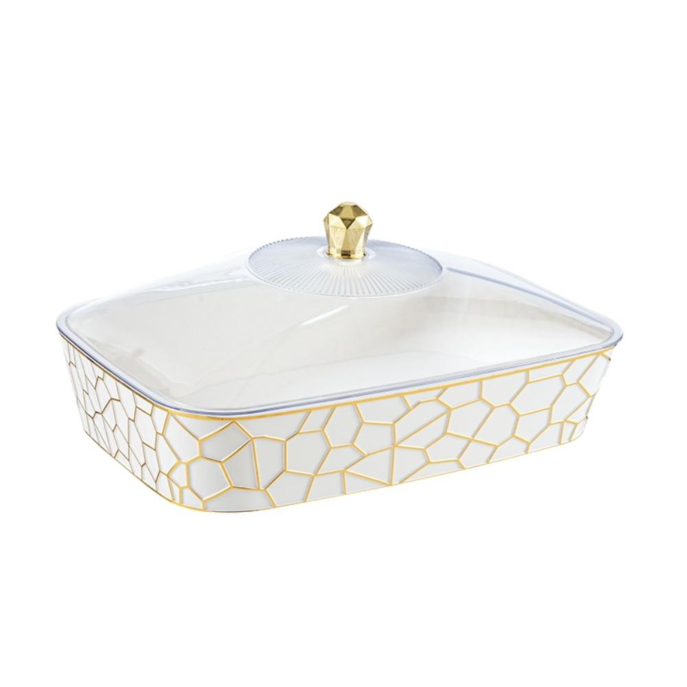 Transparent Sample Display Tray Box Rectangle Square Snack Serving Tray Case Living Room