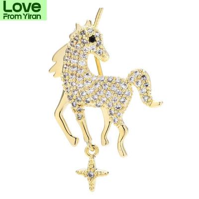 Spille Unicorno Stella Per Donne Uomini Cavallo Fatato Squisito Alta Qualità Carine Spille per Festa Ufficio Regali