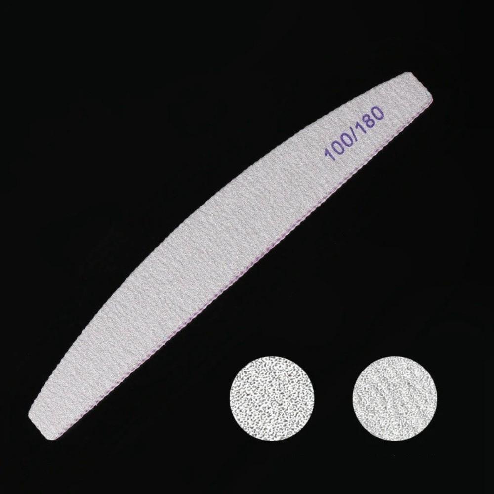 Double Sided Sandpaper Nail File 100/180 Grit Nail Art Files Emery Board Trimmer Manicure Salon 20pcs-B