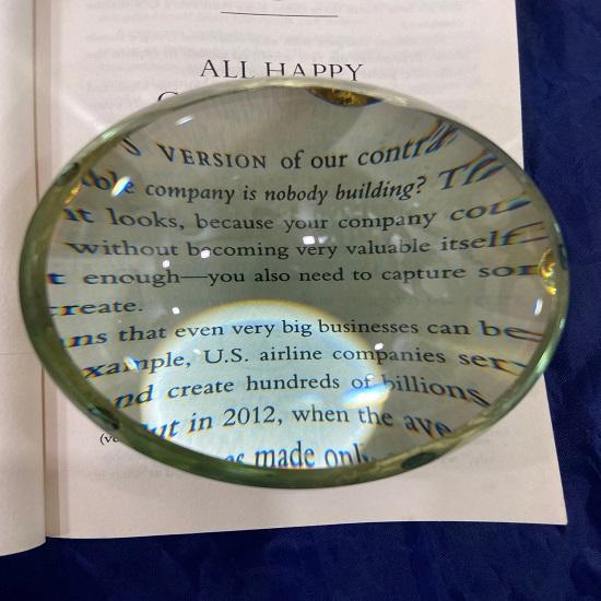 Glas Briefbeschwerer Lupe zum Lesen von Büchern Traditionelle Messinglupe