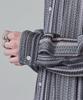 WEGO Striped Mesh Big Long Size Gray Men's Shirt, Sleeve, Summer/Autumn Clothing, Streetwear, Gift, M,