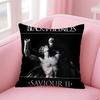 Black V-Veil B-Brides Band Cushion Cover Linen Pillowcase Cover Soft Decor For Sofa Home Room