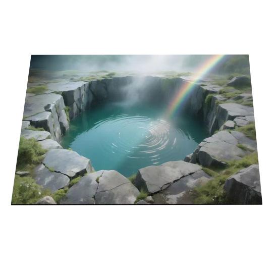 Optical Illusion Floor Mat 3D Bottomless Pit Entrance Hole Area Rug Realistic Rug Non-Slip Doormat