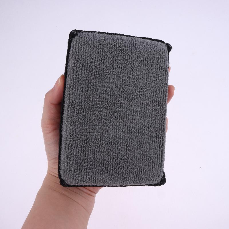 2/5Pcs Auto Interior Fleece Scrubbing Towel For Plastic Leather Wax Sponge Car Cleaning Tools Car Cleaning Microfiber Sponge