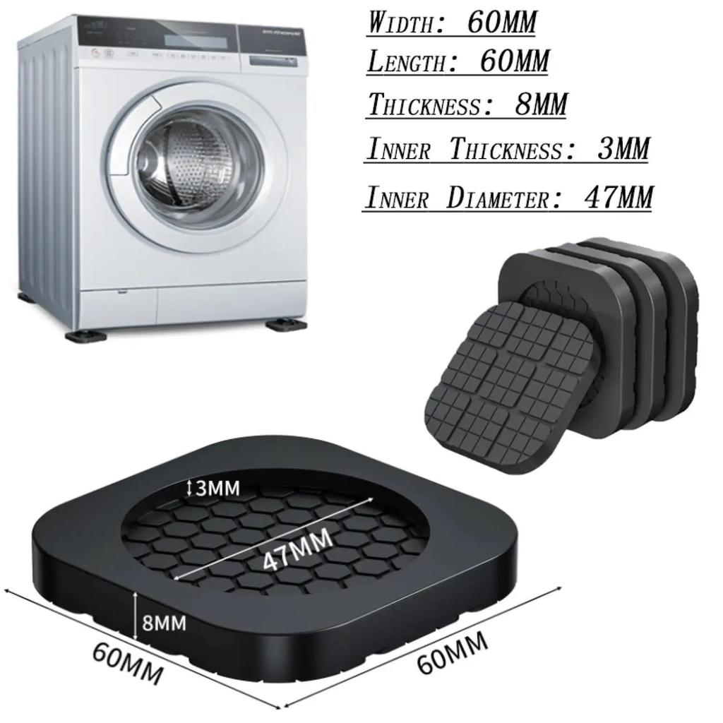 4/8PCS Washing Machine Anti Vibration Pads, Universal Fit for Refrigerator Dryer Furniture, Anti-Slip Rubber Feet