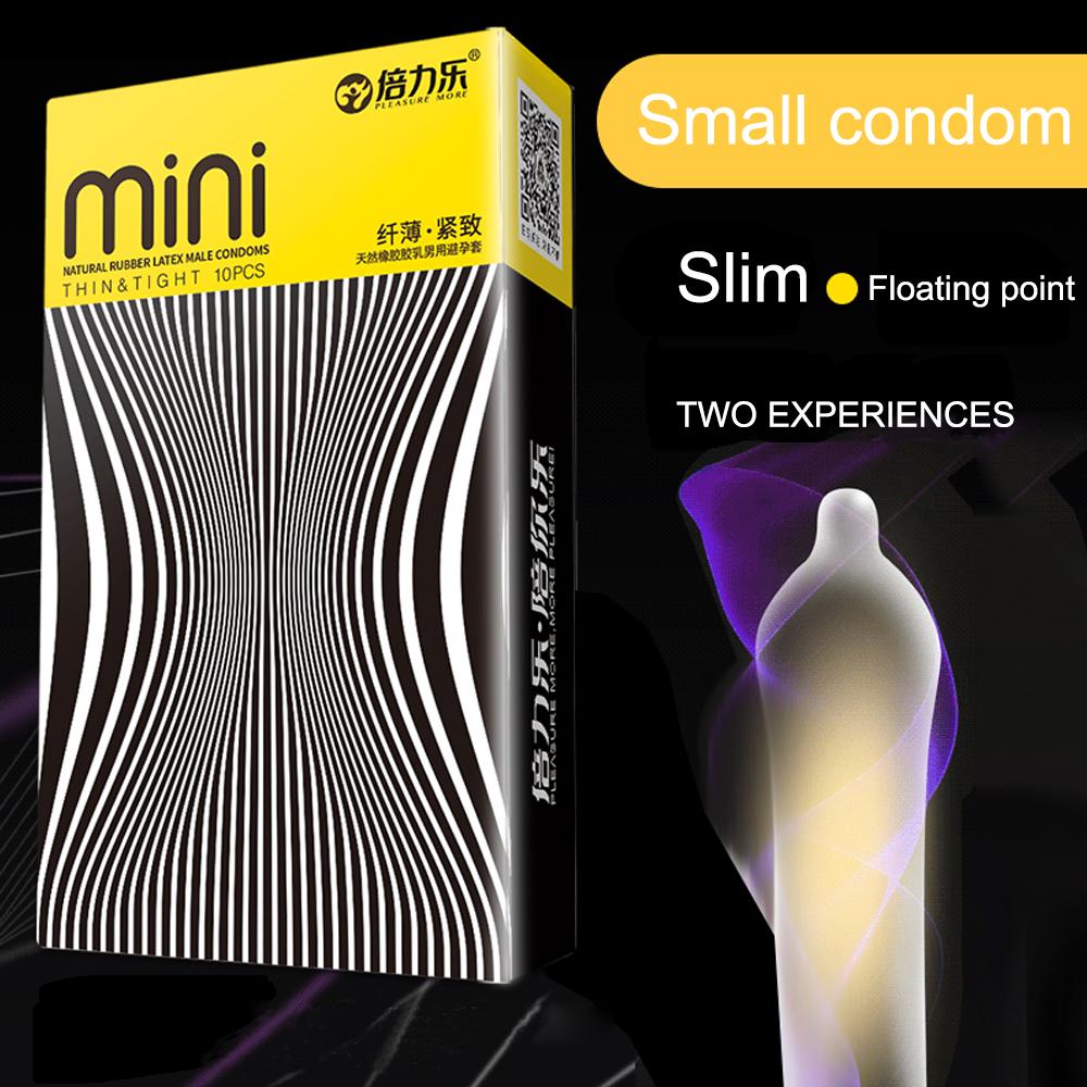 10ks 46mm malé latexové kondomy pro muže Ultra-malé tenké odolné kondomy Penis Cock Sleeve Intimní sexuální hračky