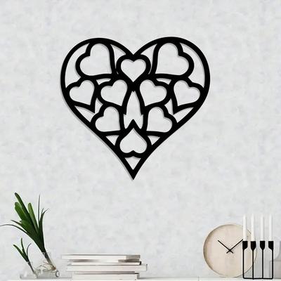 Nested Metal Heart Wall Art Valentine Wedding Anniversary Christmas Gift Iron Craft Home Decor