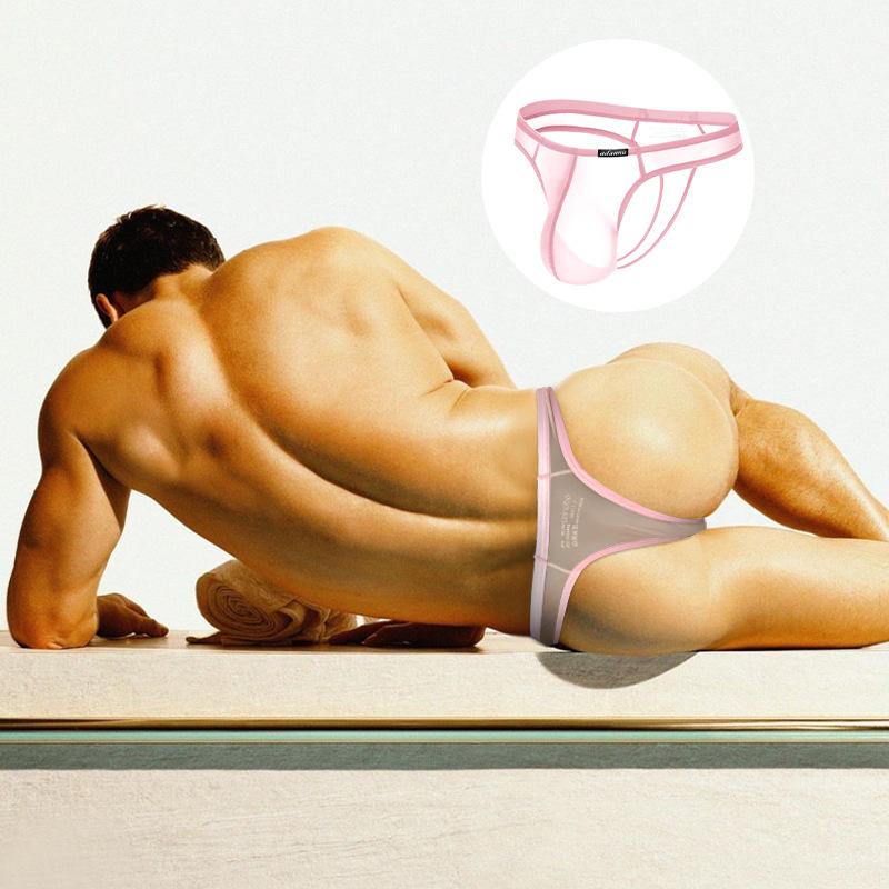 Perizoma sexy da uomo, trasparente, a vita bassa, alla moda, perizoma da uomo, traspirante, con schiena a T, perizoma sportivo, mutande maschili