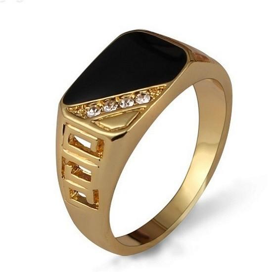 Premium Quality Men's Alloy Hollow Crystal Finger Jewelry In Timeless Vintage Design