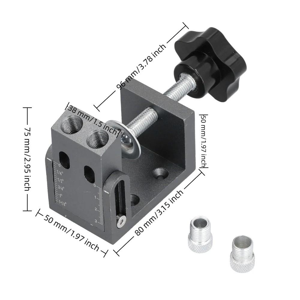 32PCS Aluminum Alloy Oblique Hole Locator 15 Degree Adjustable Drill Guide  For Drawer Wardrobe