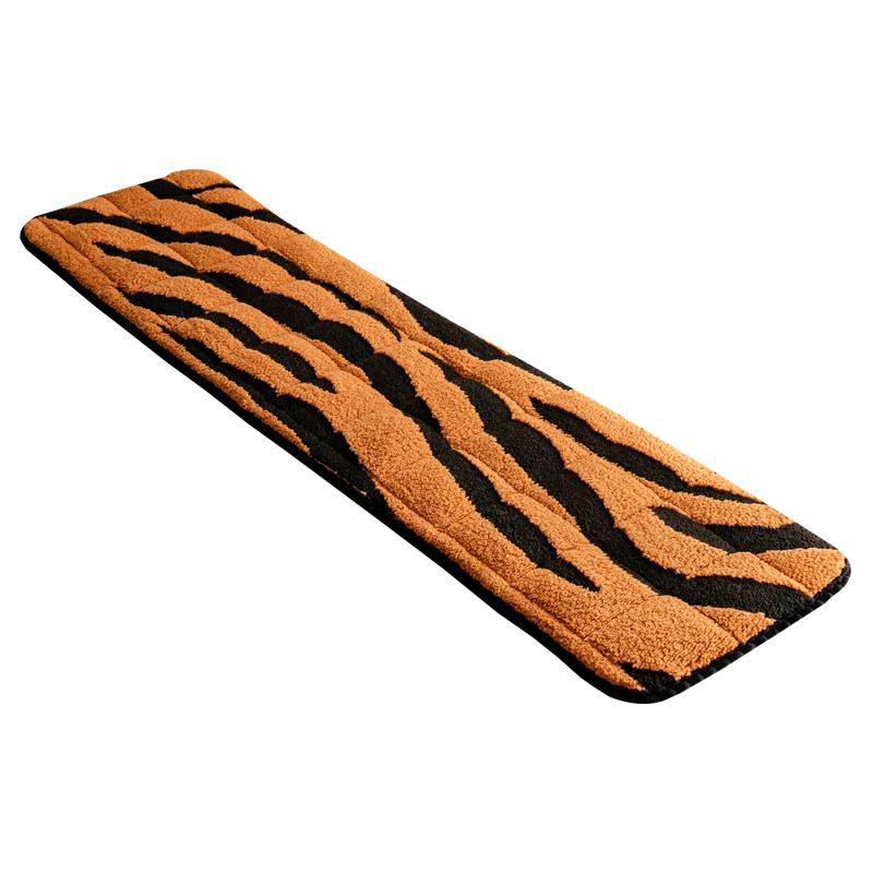 Zebra Stripe Pattern Plush Bench Cushion Winter Long Bench Seat Pad Sofa Chair Seat Cushion Home Decor Bay Window Pad
