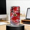 Tomato Fruit Clear Korean Cute Ins Phone Case For Samsung S25,S24,S21,S22,S23,S30,Ultra,S20,Plus,Fe,Soft Silicone Black Cover