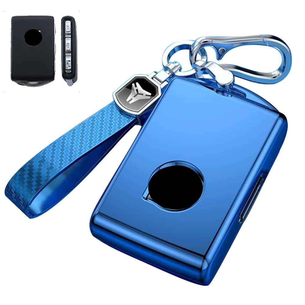 [LETINGFAR] Key Case Smart Key Cover 3 Buttons Soft TPU VOL-17-TPU-LSK-3J синий
