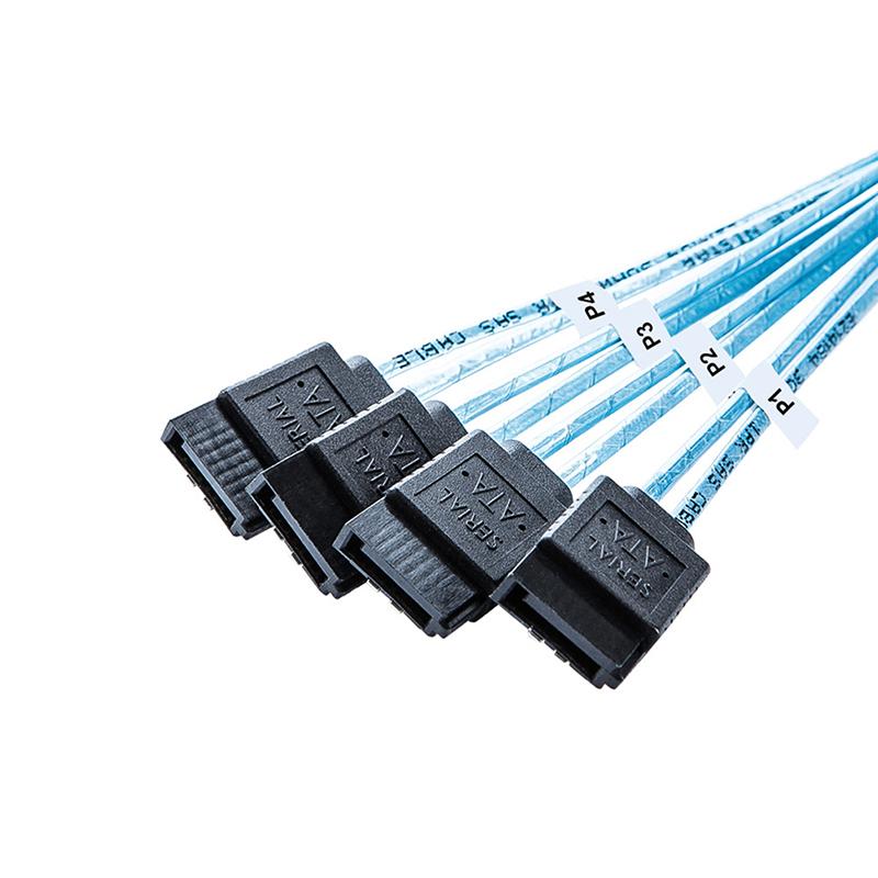 Sas Sata Kabel Mini-Sas Sff-8087 Zu 4 Sata Kabel Mini Sas 4I Sff8087 36P Zu 4 Sata 7P Kabel 12Gbps 1/0.5M Festplattendaten