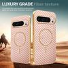 For Google Pixel 9 Pro XL Phone Case Carbon Fiber Textured Electroplated TPU Back Cover