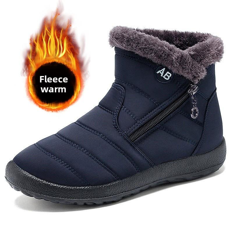 

Женские удобные зимние сноубутсы с флисом, мужские короткие ботинки на мягкой подошве для улицы, подходят для всех сезонов, чтобы сохранять тепло и уют 39