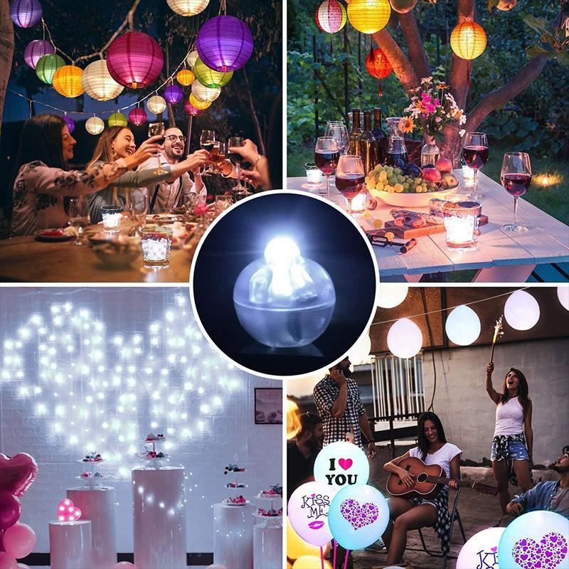 50/100PCS Round Balloon Lights LED Flash Colorful Luminous Lamps Mini Tumbler Ball Light for Christmas Wedding Party Decoration