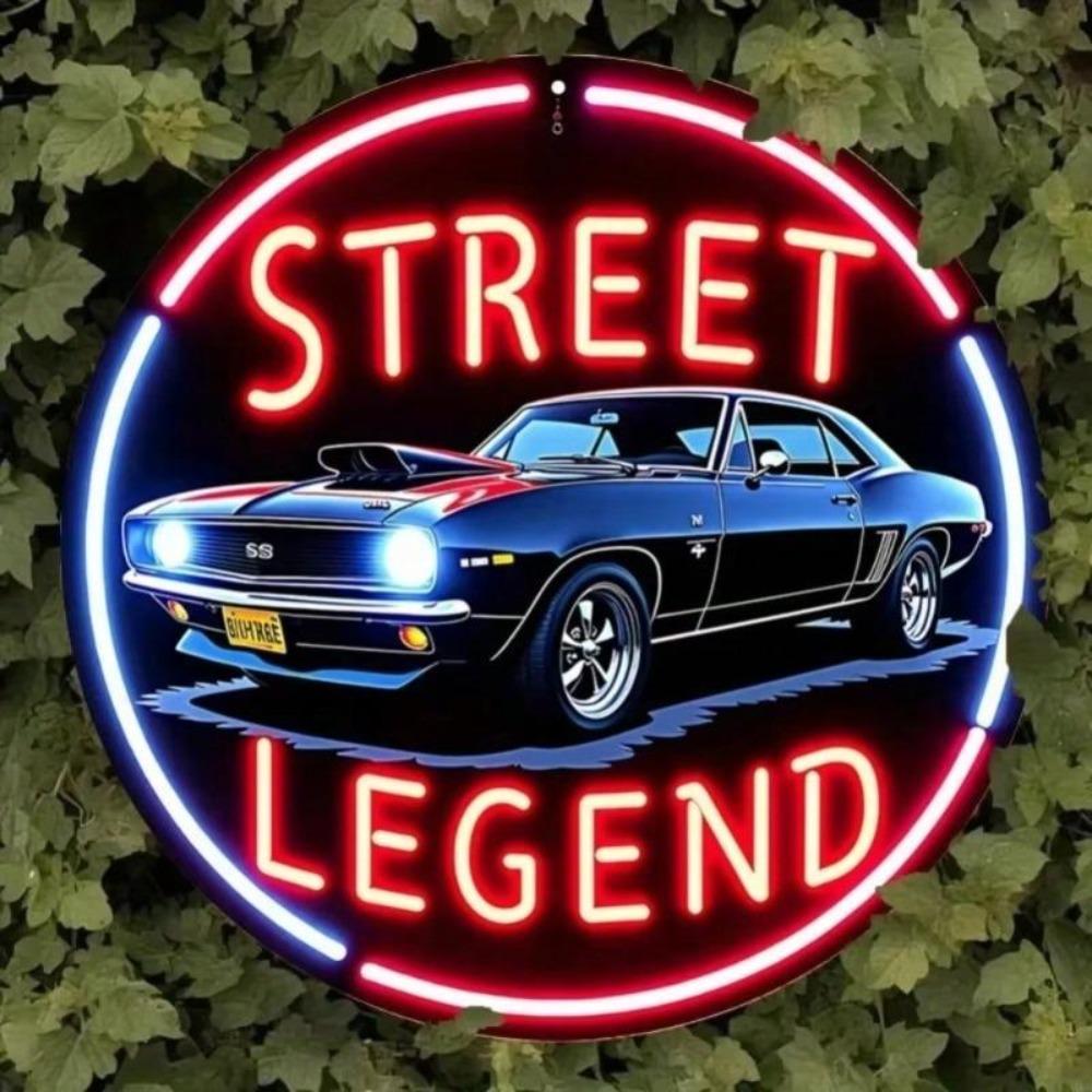 Iron Wall Art Vintage Muscle Car Decor Metal Tin Sign Ready to Hang Cafe Bar Man Cave