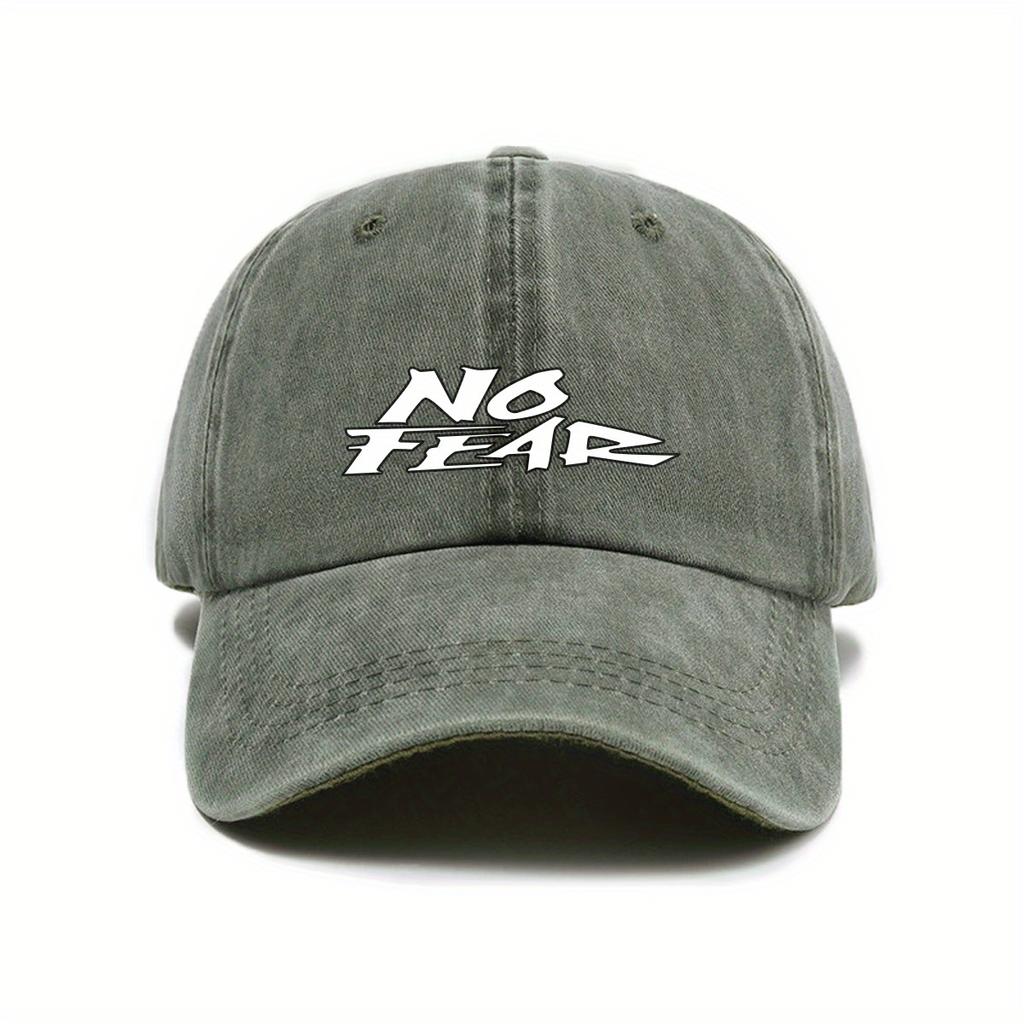 Adjustable NO FEAR Baseball Cap Urban Street Fashion Retro NO FEAR Adjustable Baseball Cap with Sun Protection Unisex Cas