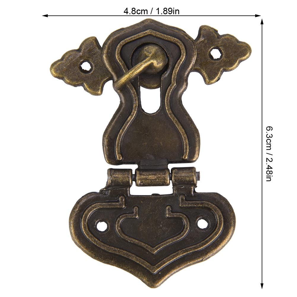 10 st Hasplås Antik Stil Zinklegering Lådor Bronsfärgad Låsspärr