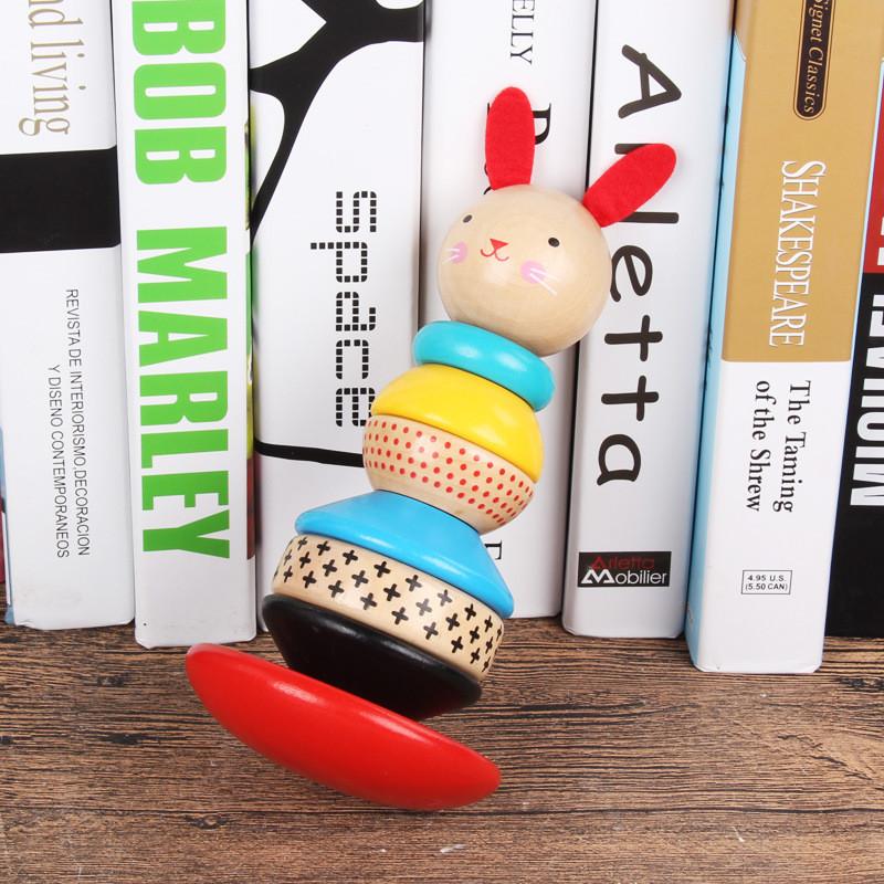 Wooden Bunny Balancing Children Toy Early Education Cognitive Skills Enhancement