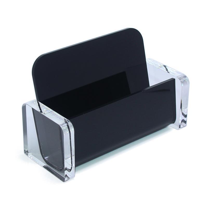 Transparent Plastic Business Card Case Holder Blank Acrylic Clear Desktop Shelf Box Storage Display Stand Place Desk Card Holder