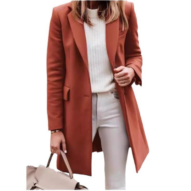 Autumn and Winter Long Large-size Woolen Women's Coat and Coat Quality Goods