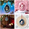 Owl And Raccoon Acrylic Christmas Tree Ornament Shatterproof Elegant Holiday Decoration For Family Home Party Supplies