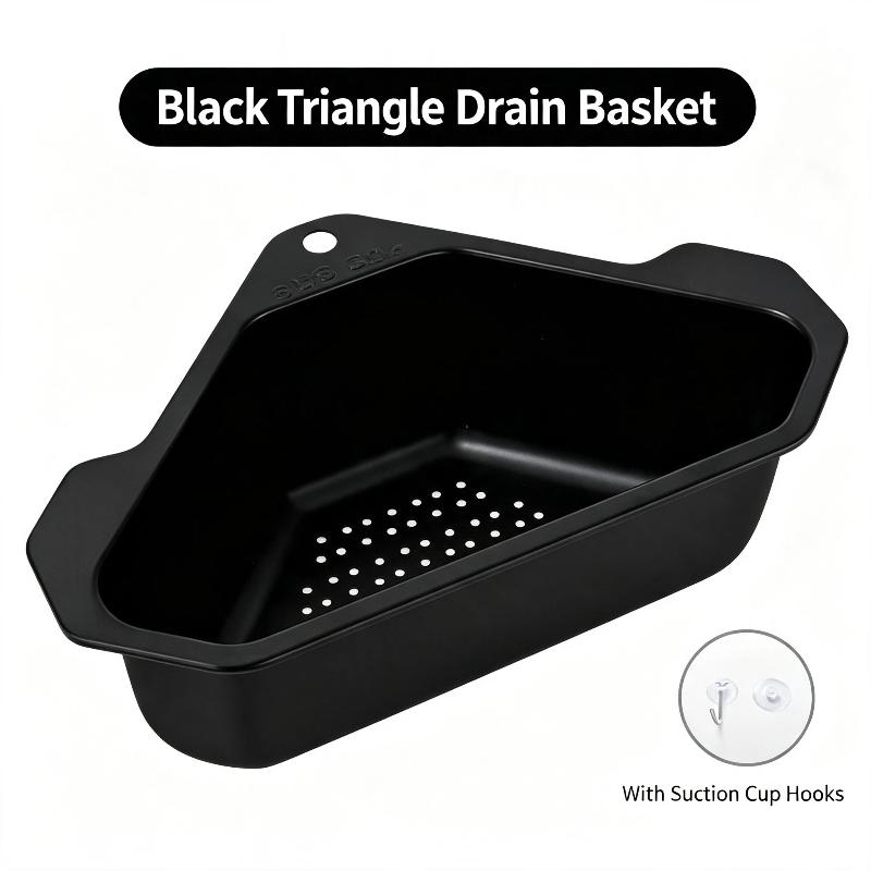 304 Stainless Steel Triangular Sink Drain Basket — Designed For Washing Fruits And Vegetables And Filtering Kitchen Waste