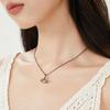 VIVIENNE WESTWOOD Petite Orb 3D Saturn Pendant Necklace Women Necklace Gunmetal 63020098S001