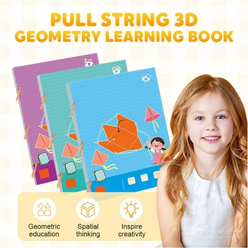 Educational Geometry Workbook Hands on Geometric Shape Activity Book With Folding Geometric Model For Kid Preschooler