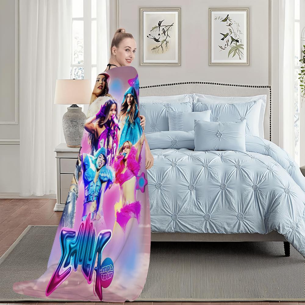 Singer Emilia Mernes Mp3 Blanket Plush Nap Sofa rug for Living Room Warm Office Bedroom Birthday Home Travel Kid Gifts
