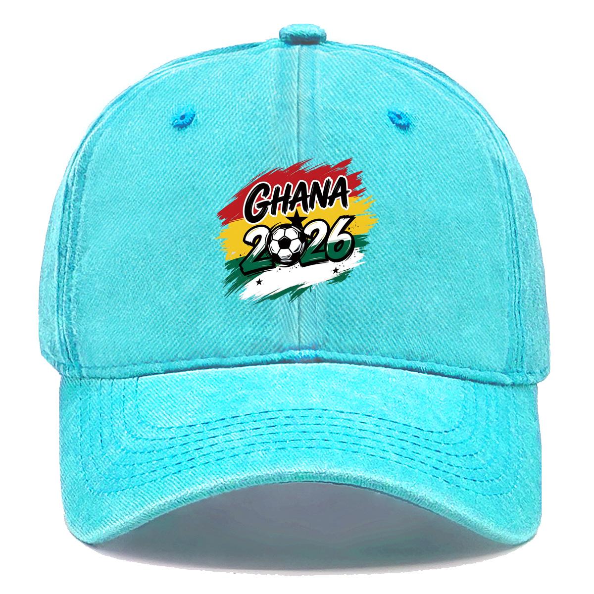 

Snapback Baseball Cap With 2026 Football Soccer GHANA Flag Printed , Adjustable Baseball Hat Fit Slouchy Casual Hip Hop Man s Cap as the picture синий