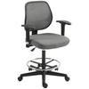 High Adjustable Seat Office Chair, Armrests, Dim. 60W X 57D X 97-119H Cm On Casters, Grey