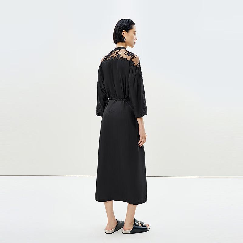 LESS 2025 Summer Stand-Collar Long Dress