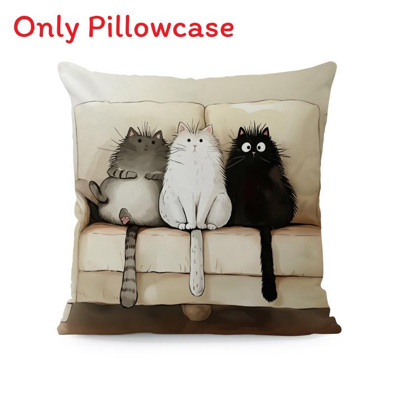 Animal Print Cushion Cover Soft Plush Cartoon Decor For Living Room Sofa