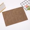 43x30cm 2024 American Style Cloth Textured Thickened PU Leather Dining Table Mat Non-slip Coffee Shop Western Food Kitchen Mat