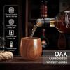 Natural Jujube Wooden Tumbler Cup, Old Fashioned Wooden Whiskey Glass Bourbon Mugs Gifts for Men Birthday & Christmas