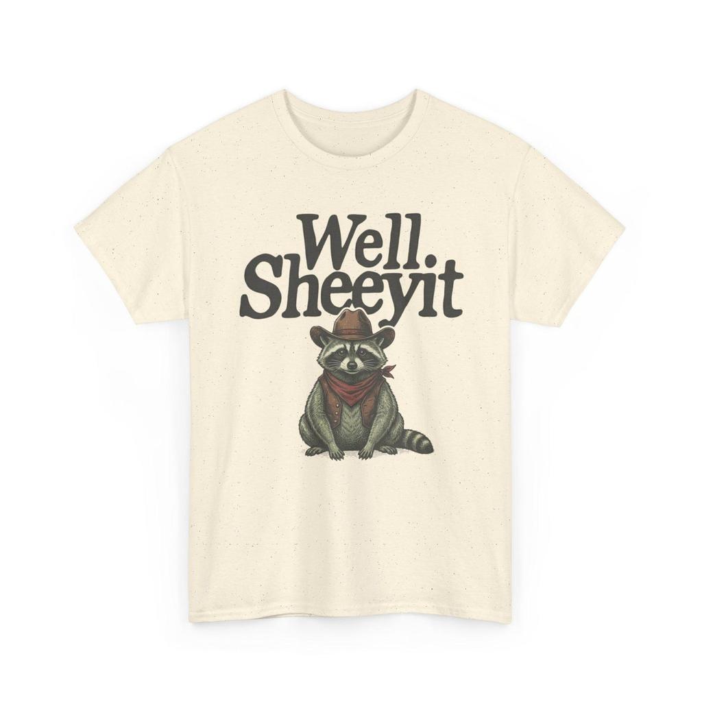 Well Sheeyit Raccoon Funny Country Meme T Shirt Vintage Raccoon Graphic Tee