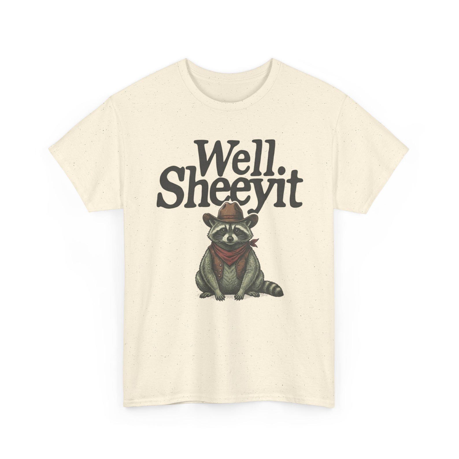 Well Sheeyit Raccoon Funny Country Meme T Shirt Vintage Raccoon Graphic Tee L