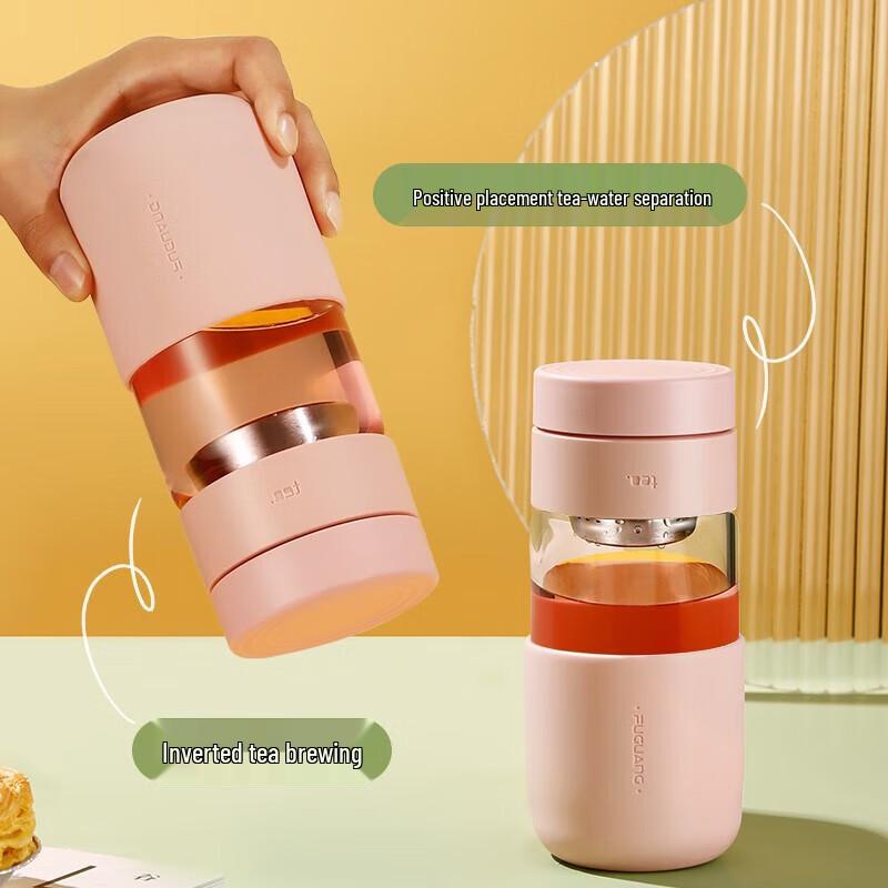 FUGUANG WFB5024 Insulated Tea Infuser Glass Bottle 360ml