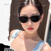 Foldable Cat Eye Sunglasses Vintage Vintage Women UV400 Metal Frame Ultra Lightweight Travel Accessories Lentes De Sol Hombre