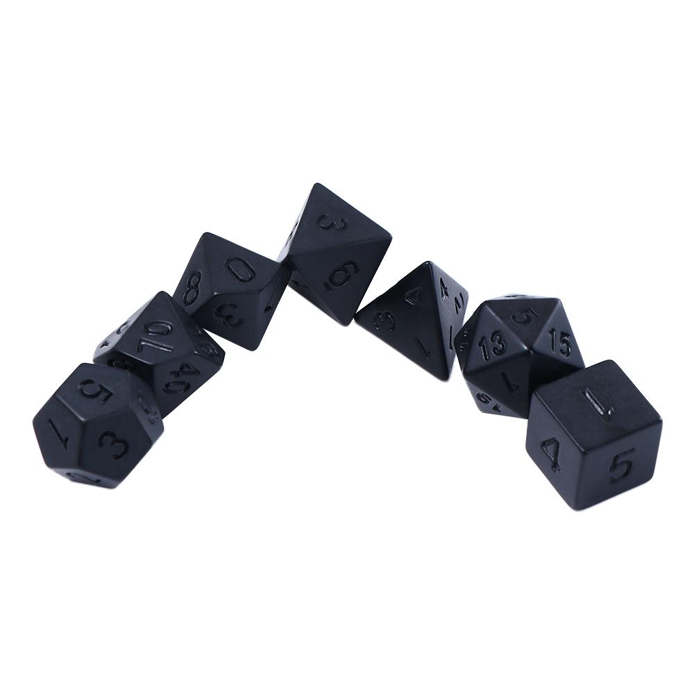 Family Game Role Playing Game Educational Toy Black RPG Dice Set Polyhedral Dice Number Dices Kit