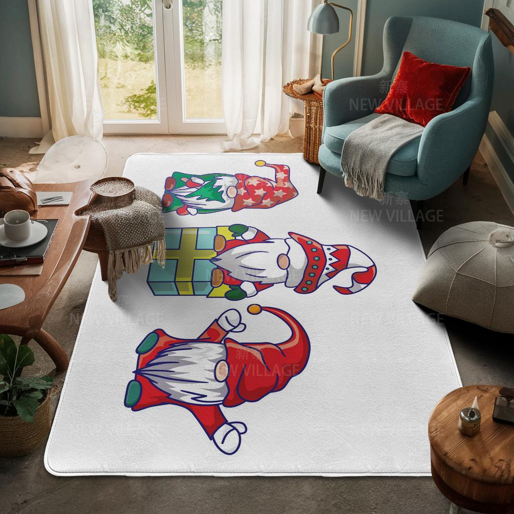 House Entrance Carpet Home Door Mat Living Room Bath Foot Bathroom Non-slip Water Absorption Rugs Bath Merry Christmas Winter